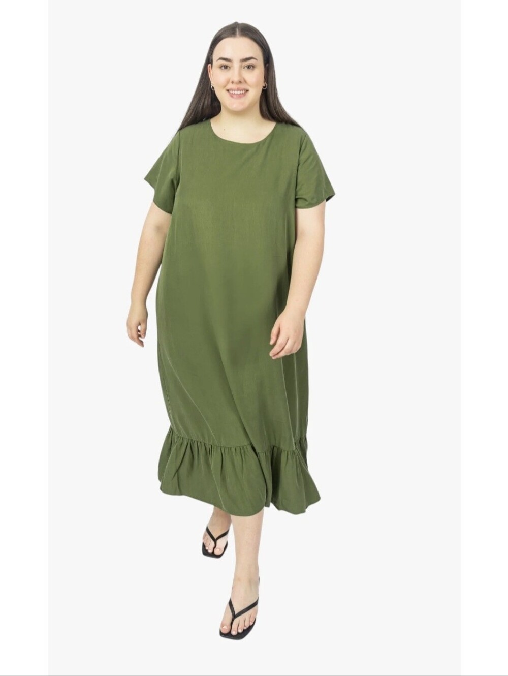 Olivia Ruffle-Hem Midi Dress [Smash + Tess]